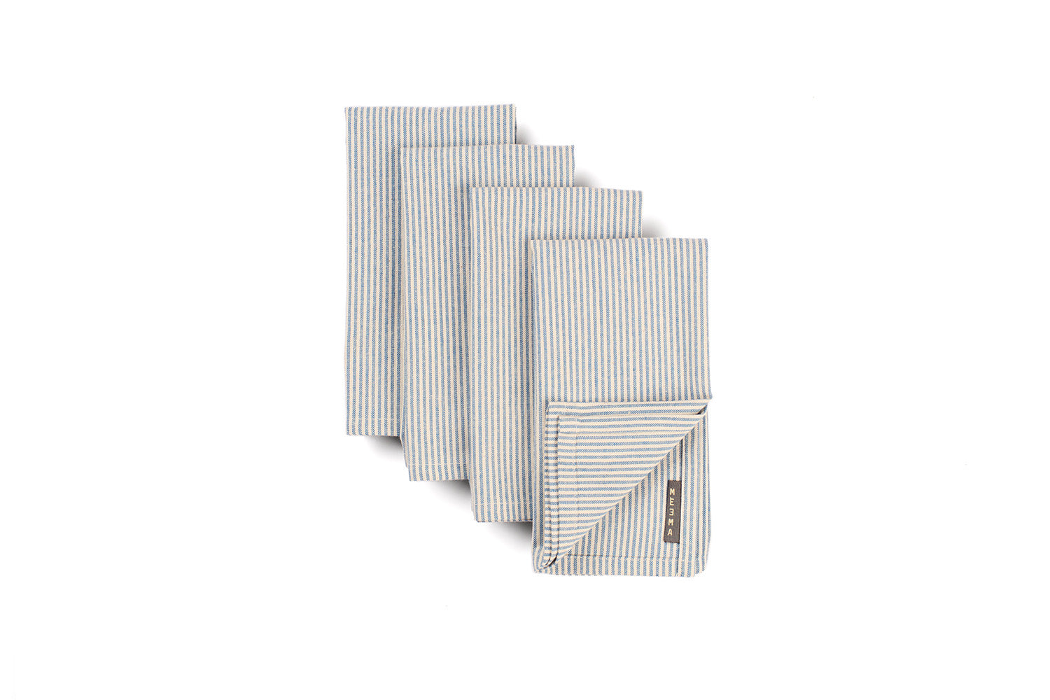 Blue Striped Cotton Cloth Napkins set of 4