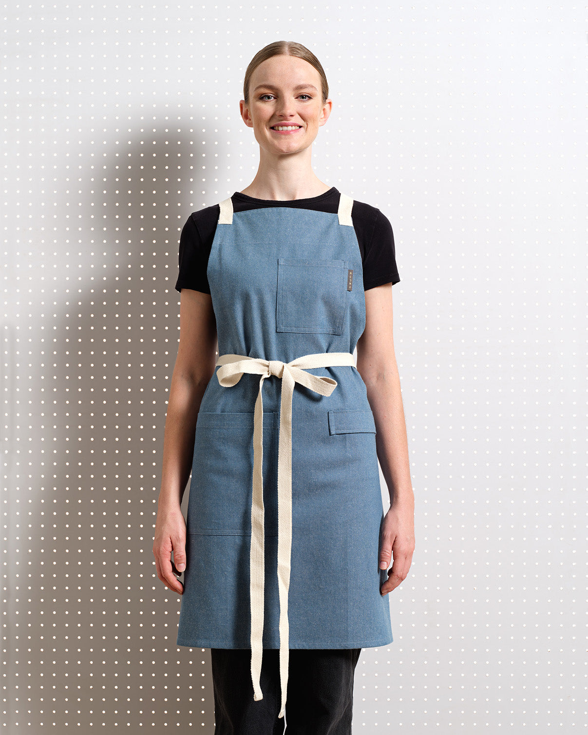 Crossback Apron Blue
