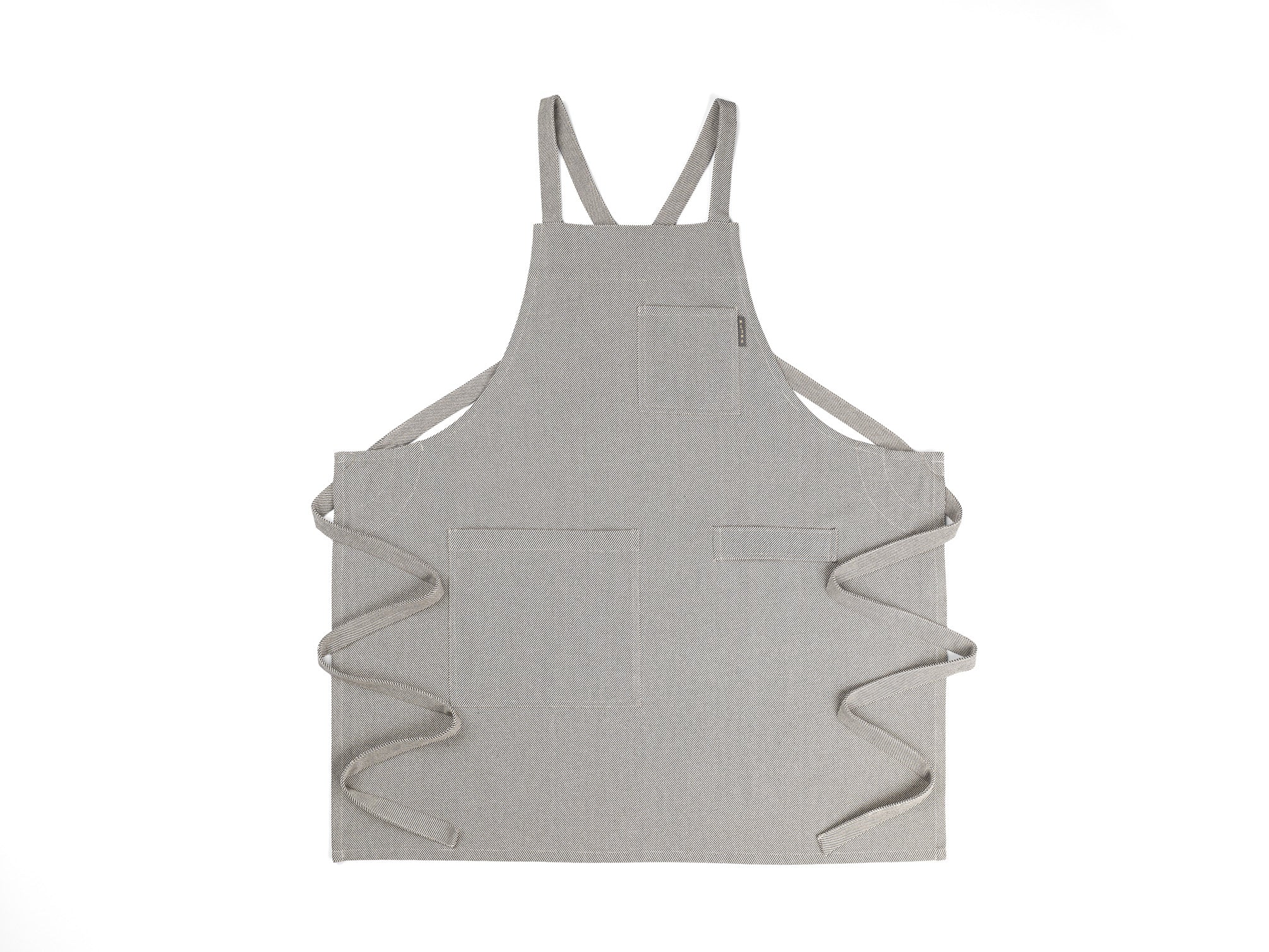 Cotton Crossback Apron with pockets Charcoal Gray