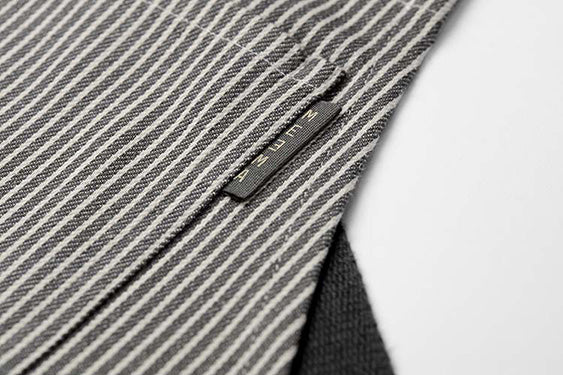 Crossback Apron with pockets pisntriped