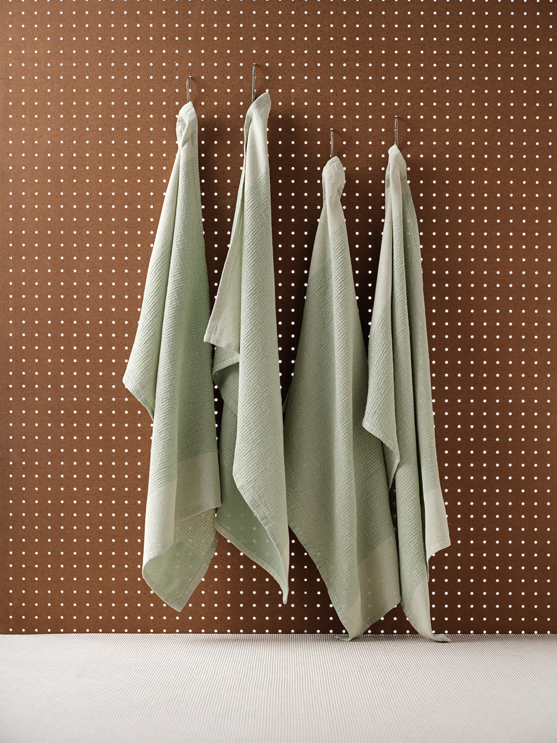 Waffle Kitchen Towels Green