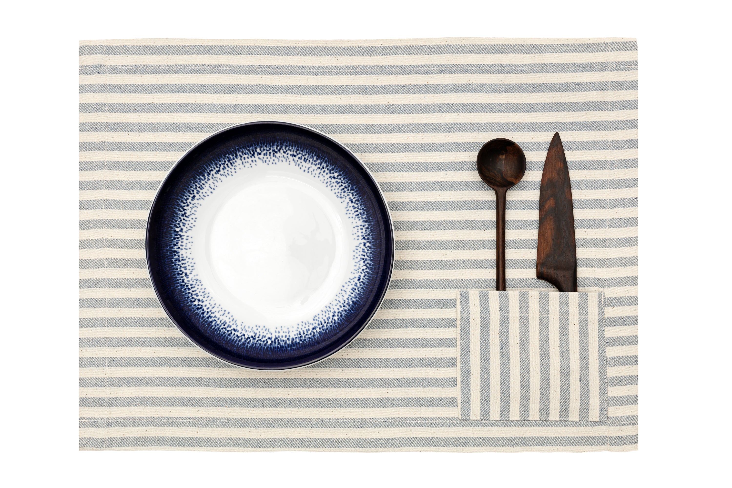 Placemats with Pocket, Set of 4 - Denim