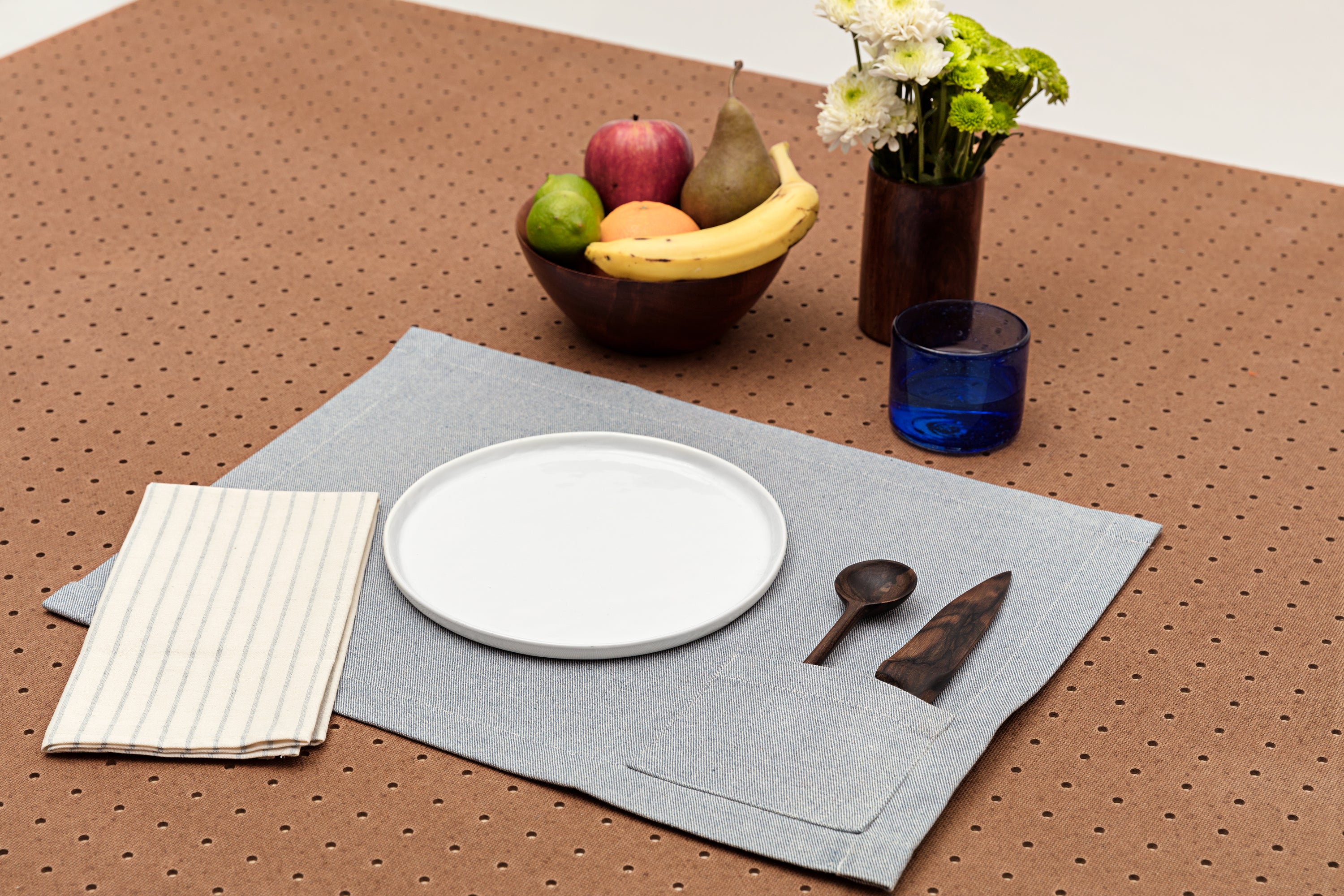 Placemats with Pocket, Set of 4 - Denim
