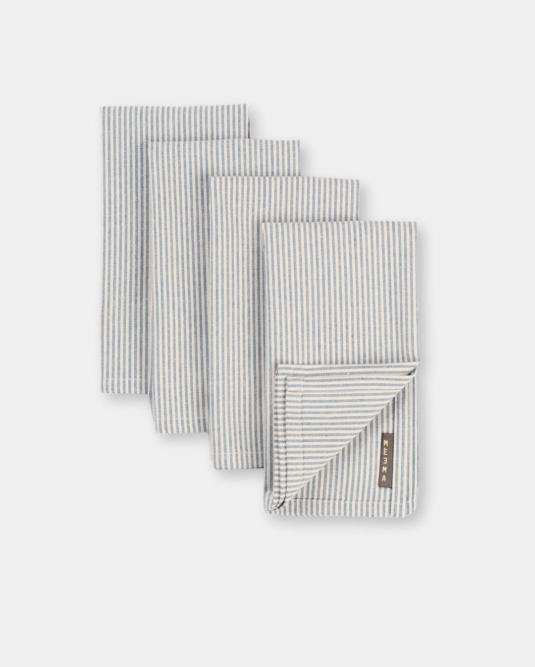 Cotton Cloth Napkins, Set of 4 | Charcoal Pinstripe