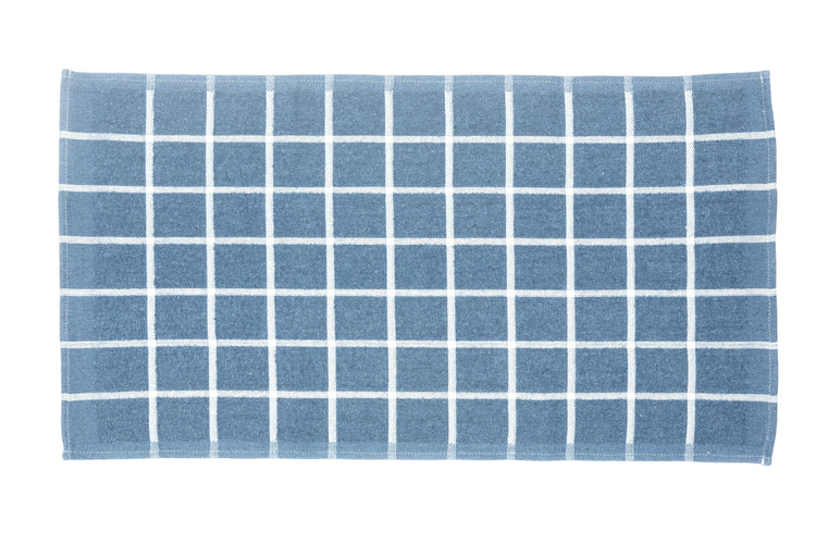 Blue 15x25 Kitchen Towels Check Pattern all Cotton Yarn dyed