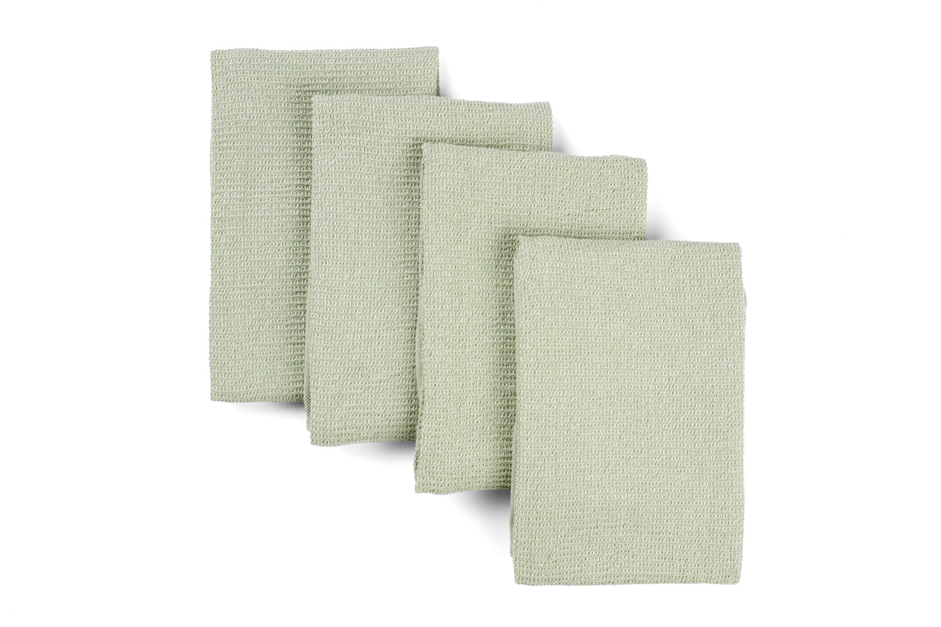 Kitchen Towels Set of 4, Reusable Dish Rags, Ecofriendly Cotton Tea Towels