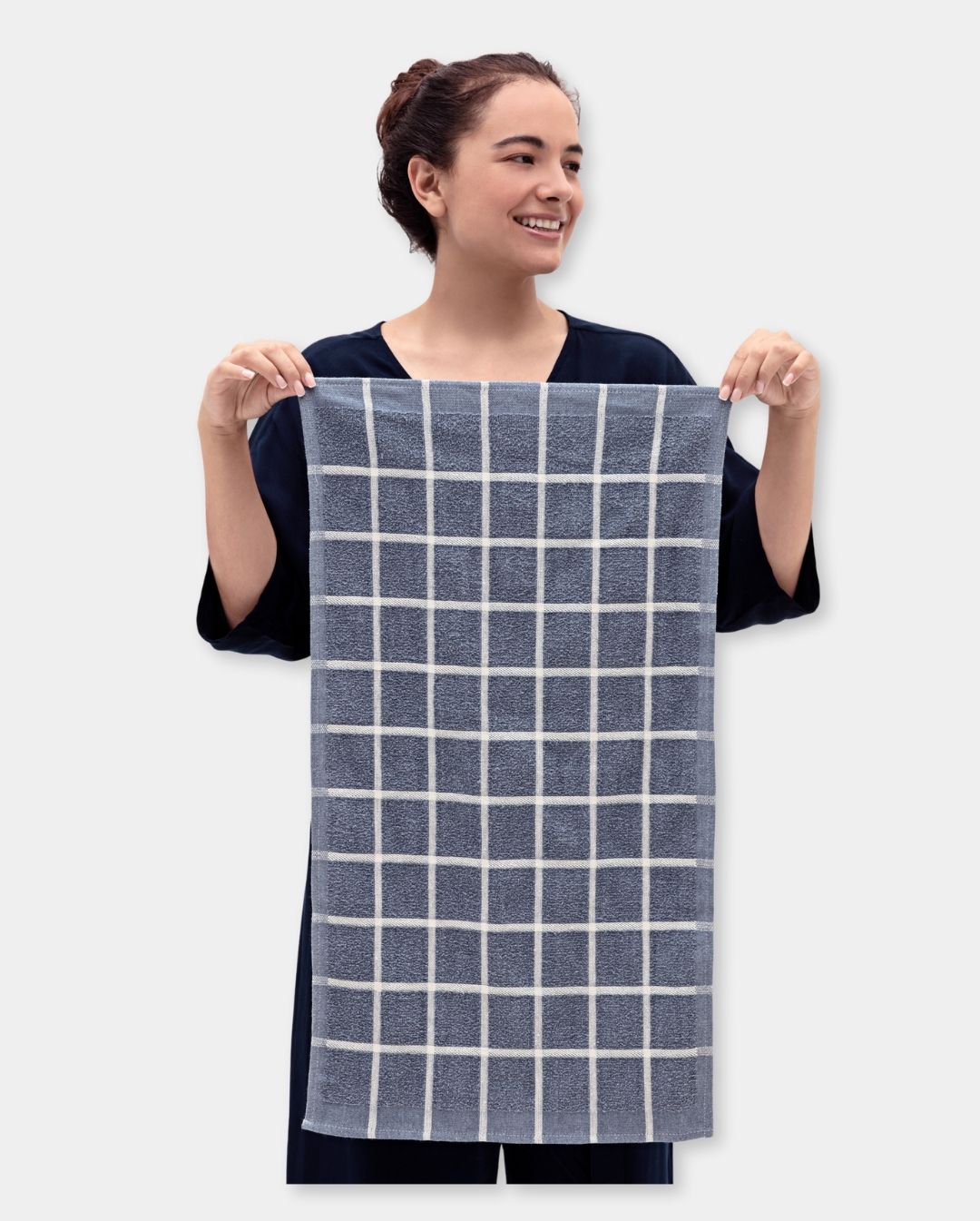 Kitchen Towels, Set of 4 and Set of 2 - Terry Denim Set