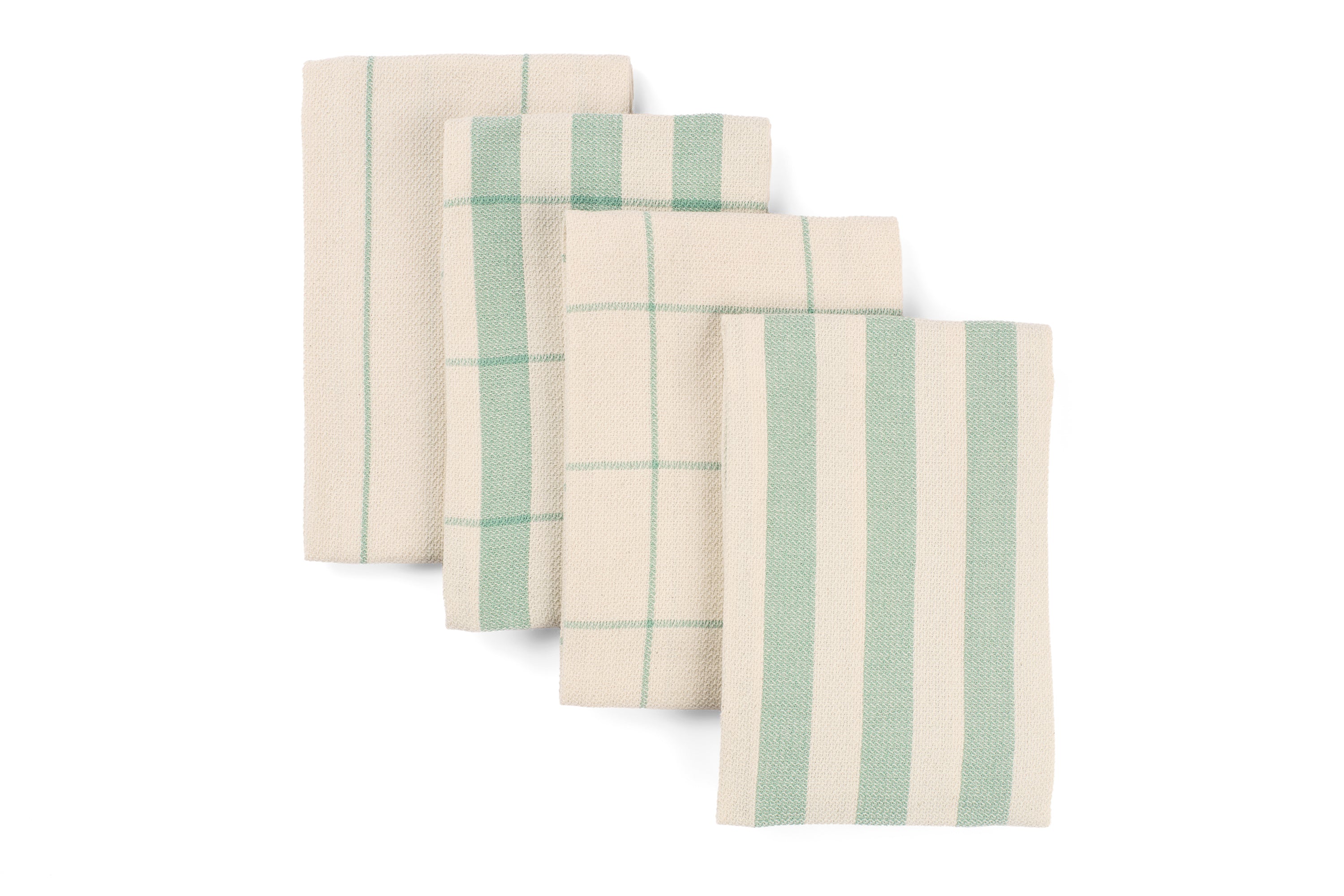 Kitchen Towels Set of 4, Reusable Dish Rags, Ecofriendly Cotton Tea Towels