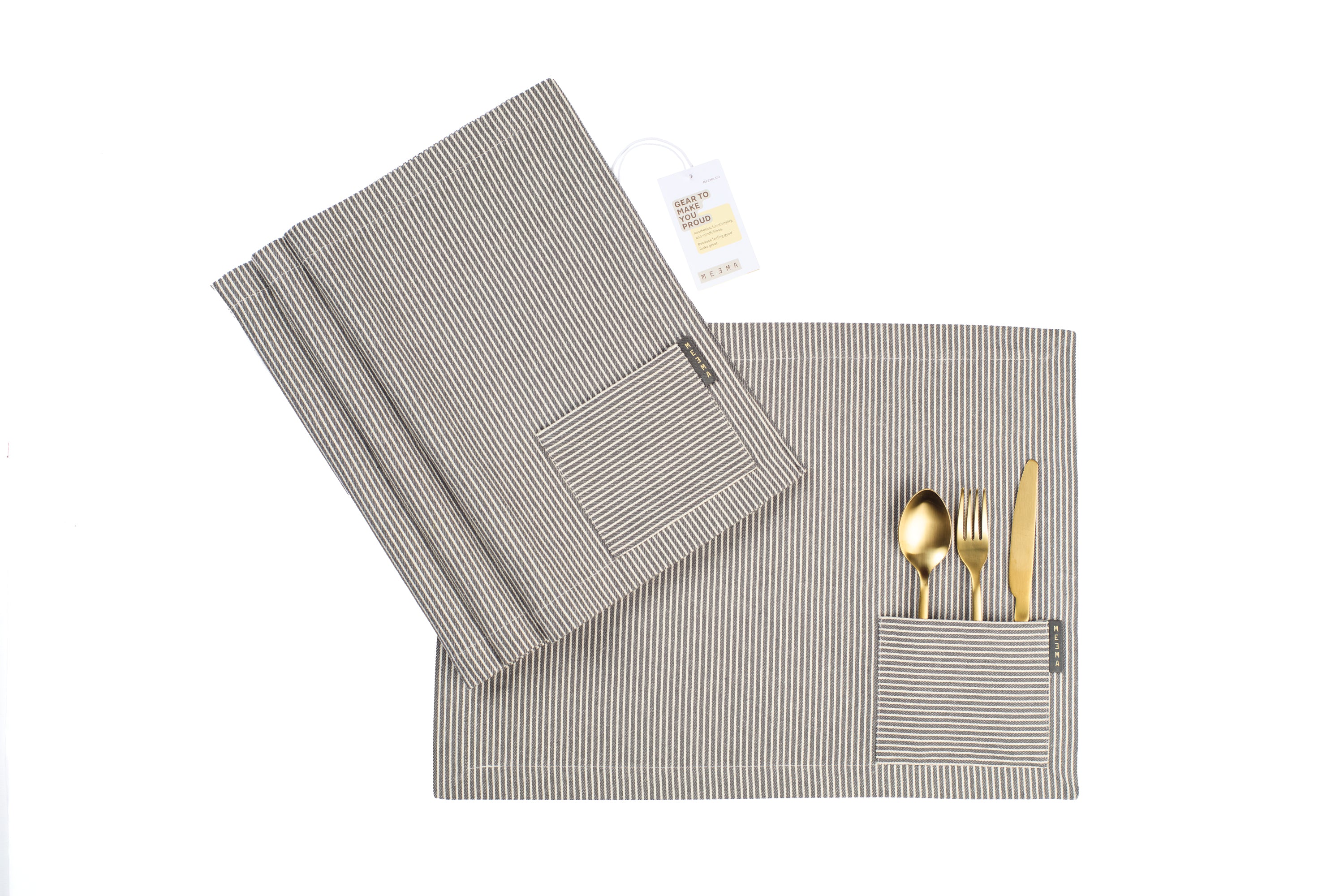 Cloth Placemats with Pockets, Cotton Fabric Plate Mat, Table Place Mats