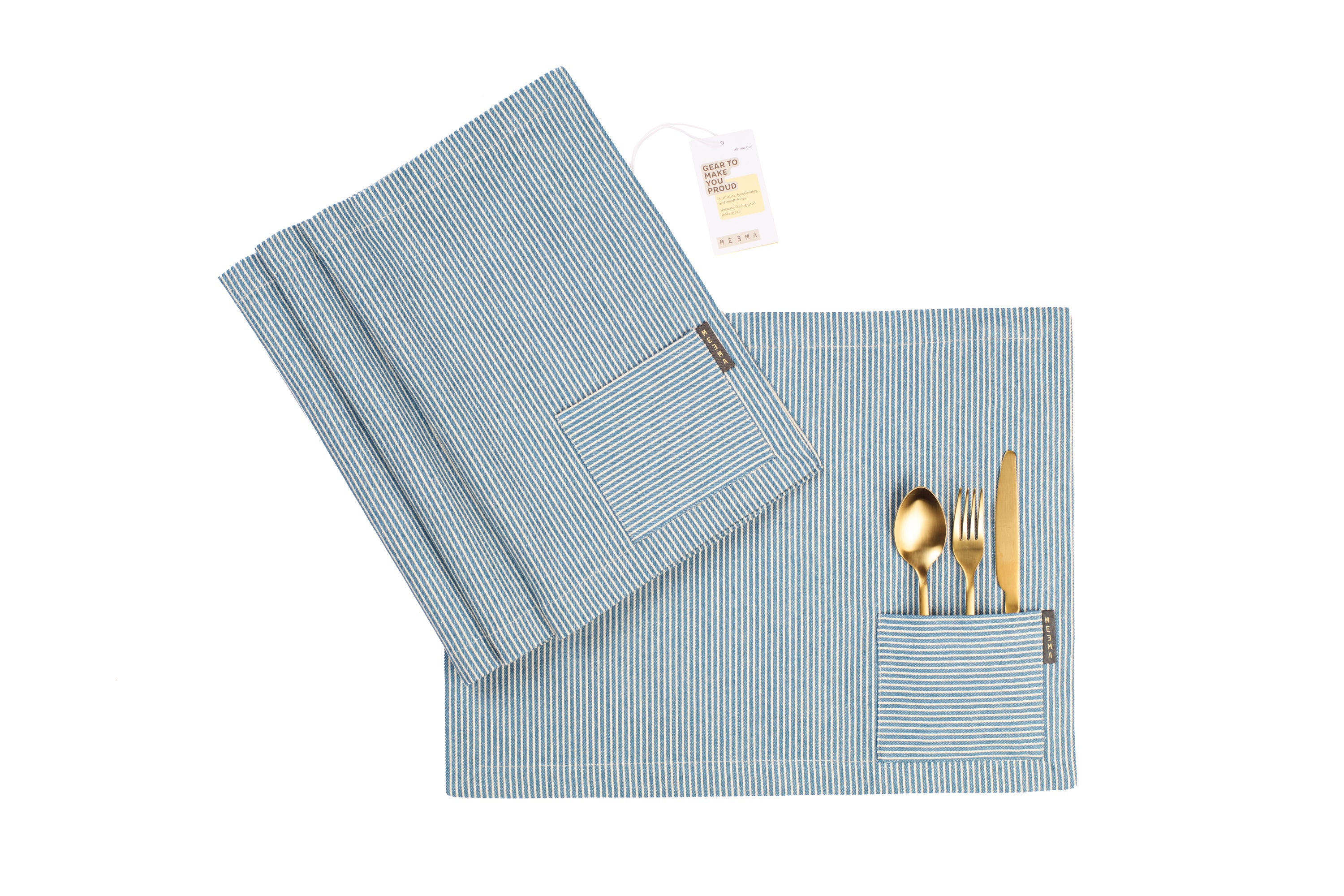 Cloth Placemats with Pockets, Cotton Fabric Plate Mat, Table Place Mats