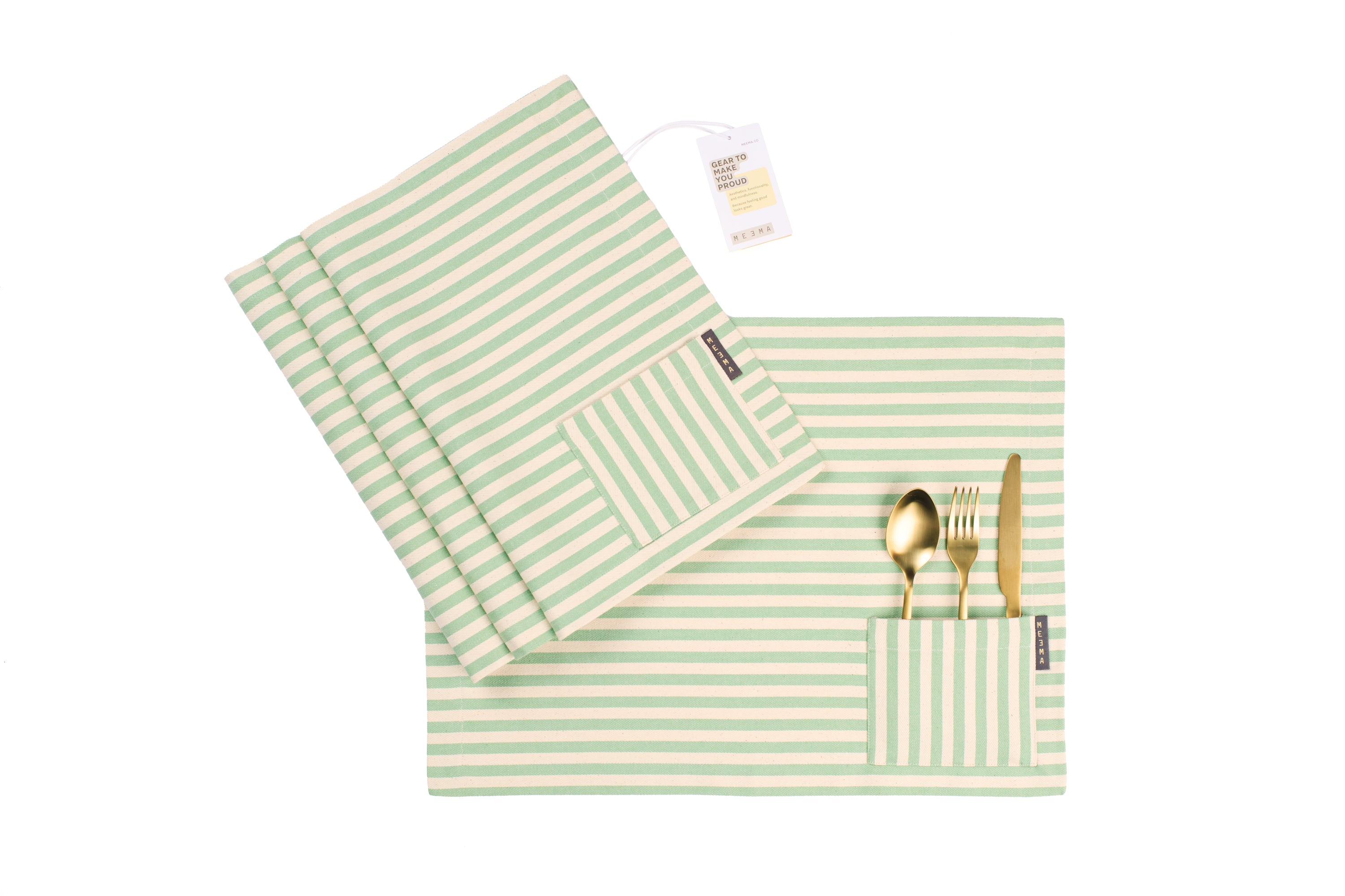 Cloth Placemats with Pockets, Cotton Fabric Plate Mat, Table Place Mats