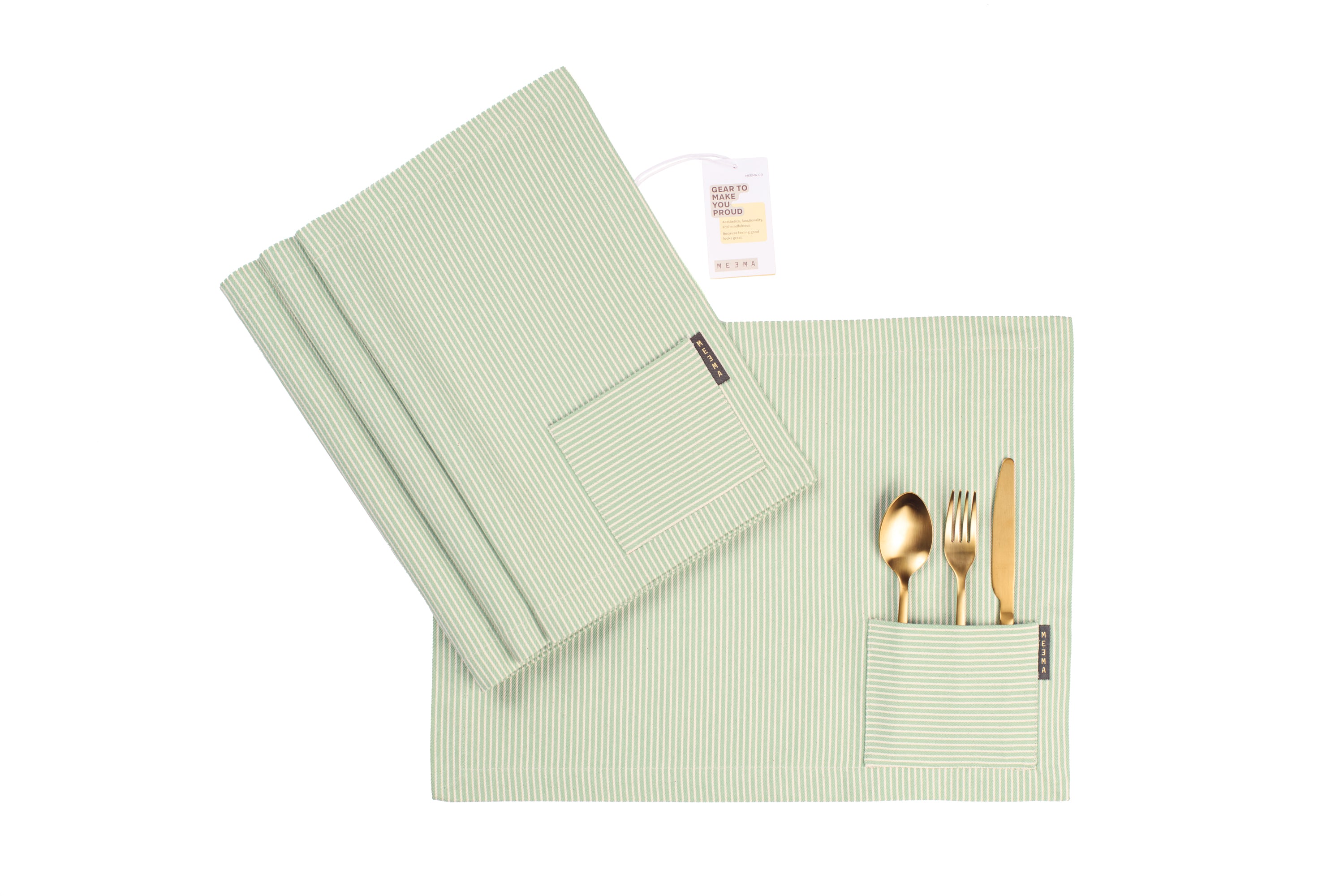 Cloth Placemats with Pockets, Cotton Fabric Plate Mat, Table Place Mats