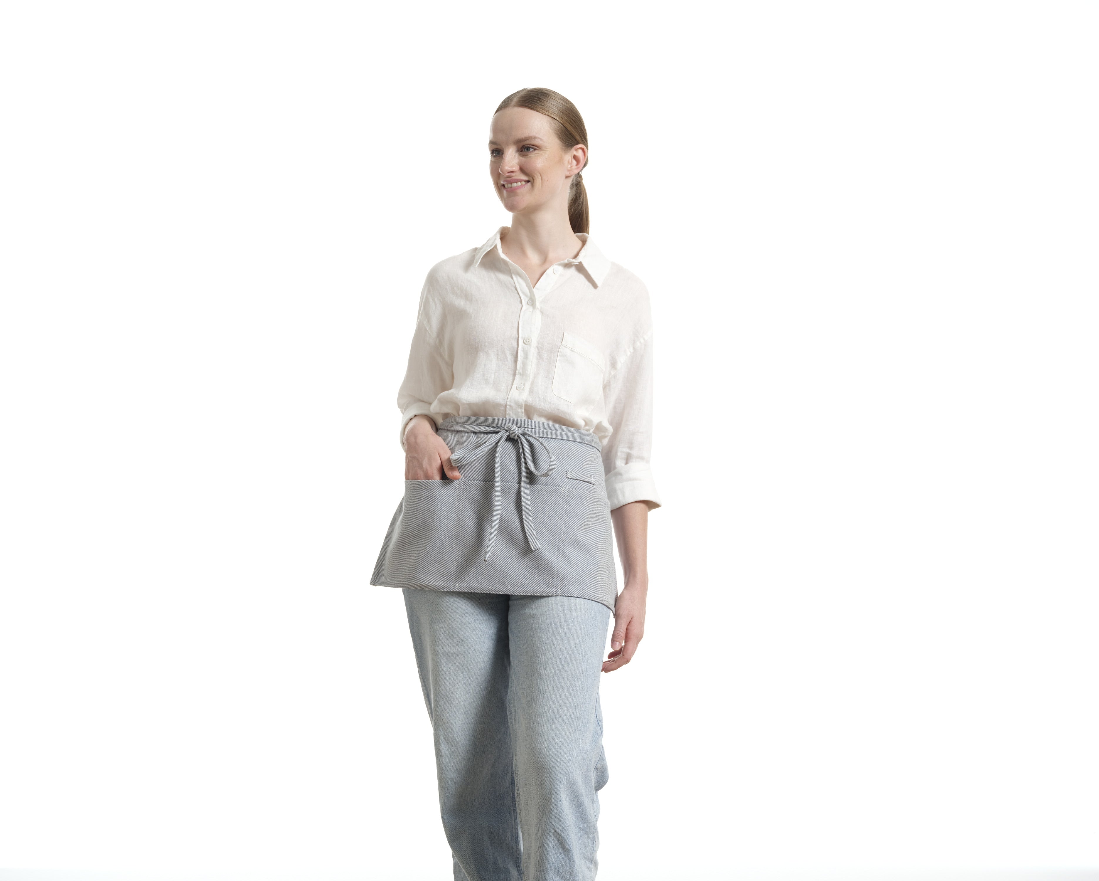 Waist Apron for Women and Men - Short Apron With 3 Pockets