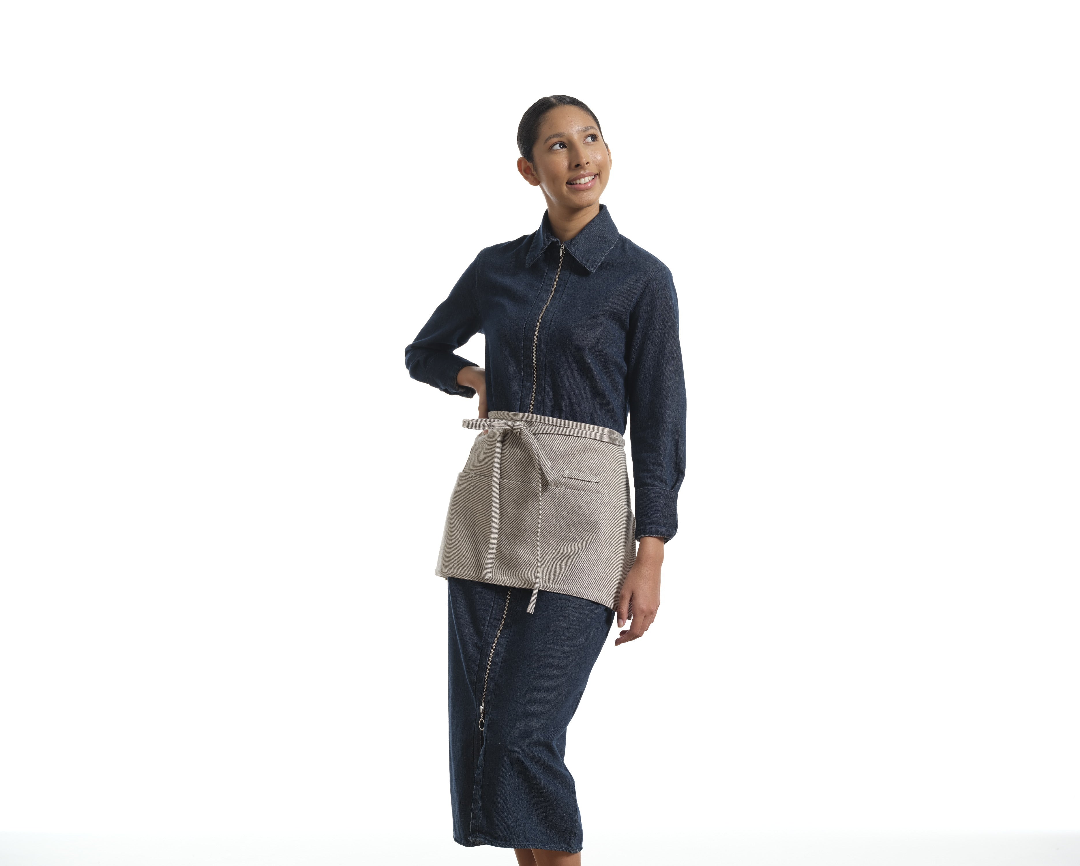 Waist Apron for Women and Men - Short Apron With 3 Pockets