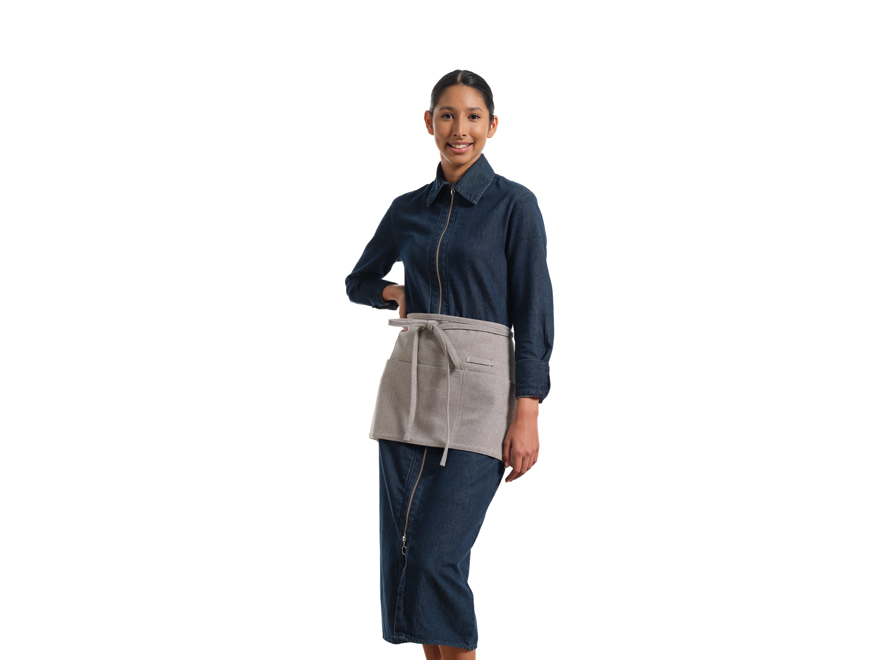 Waist Apron for Women and Men - Short Apron With 3 Pockets