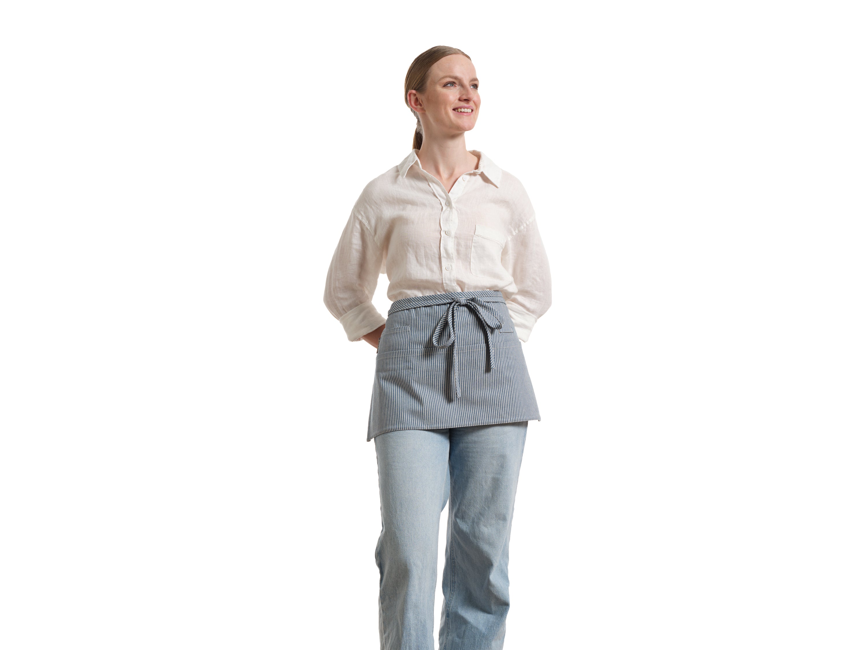 Waist Apron for Women and Men - Short Apron With 3 Pockets