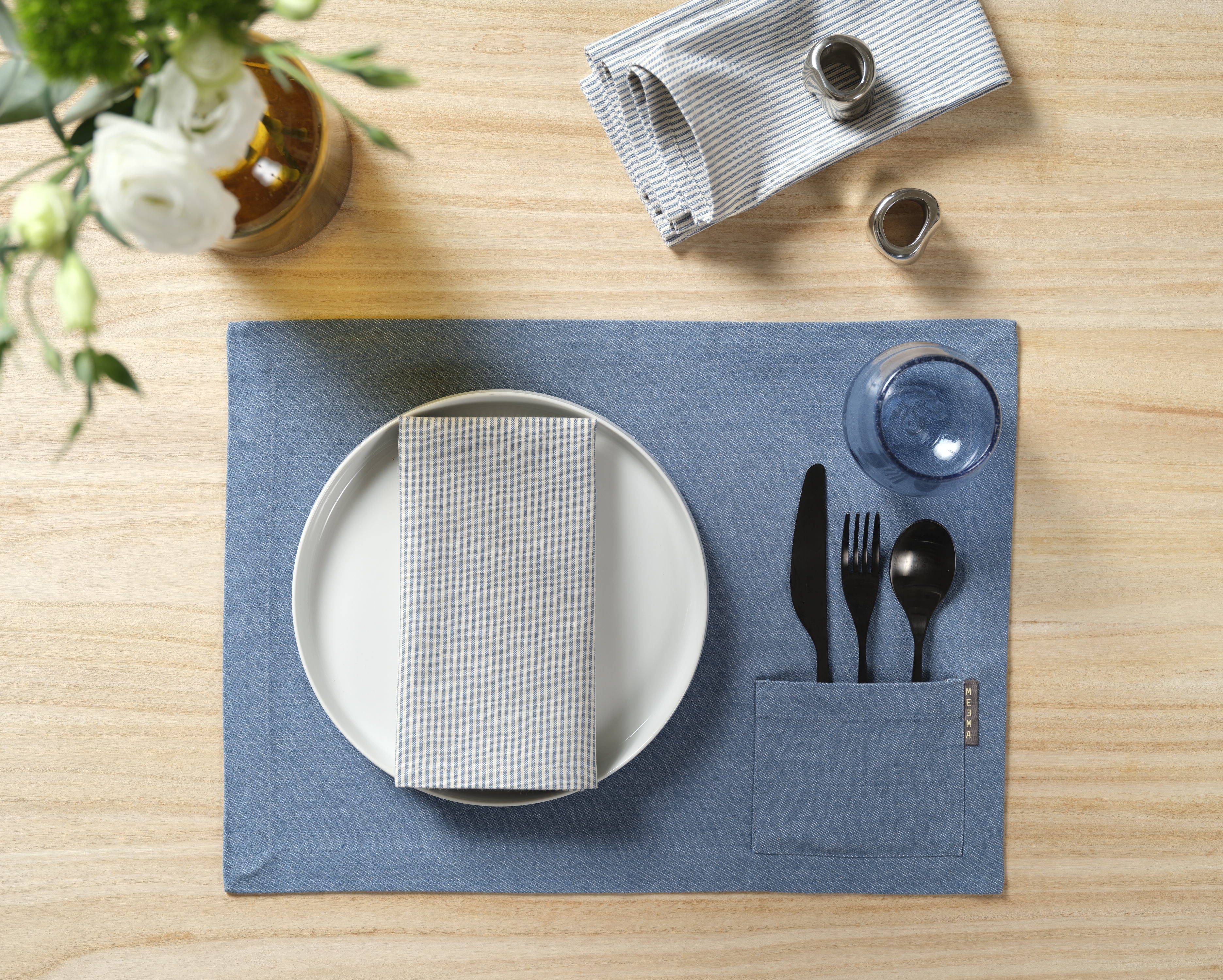 Cloth Placemats with Pockets - Set of 4