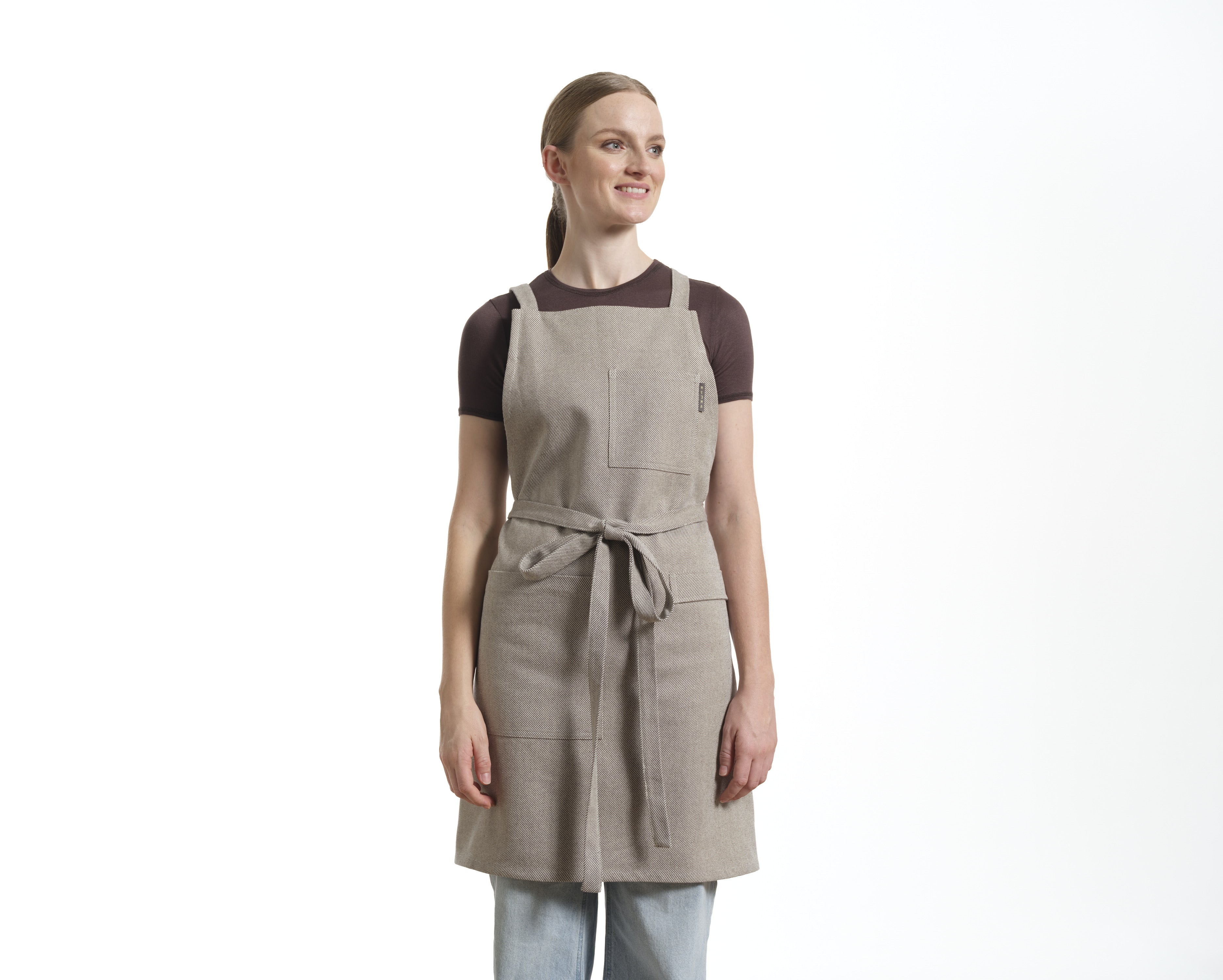 Crossback Apron with Pockets, Gardening Apron and Serving Aprons