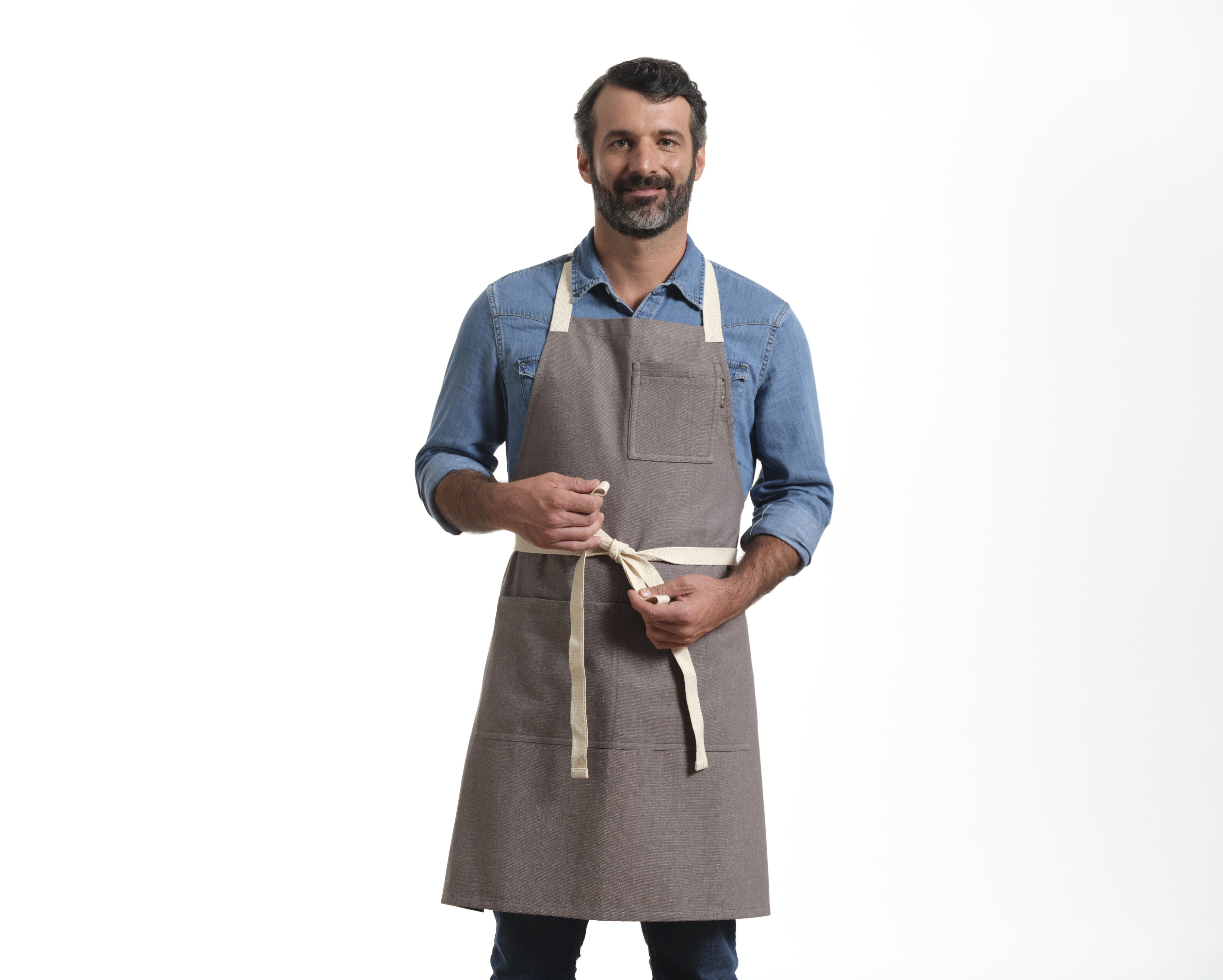 Bib Apron with Pockets, Cotton Apron for Women and Men