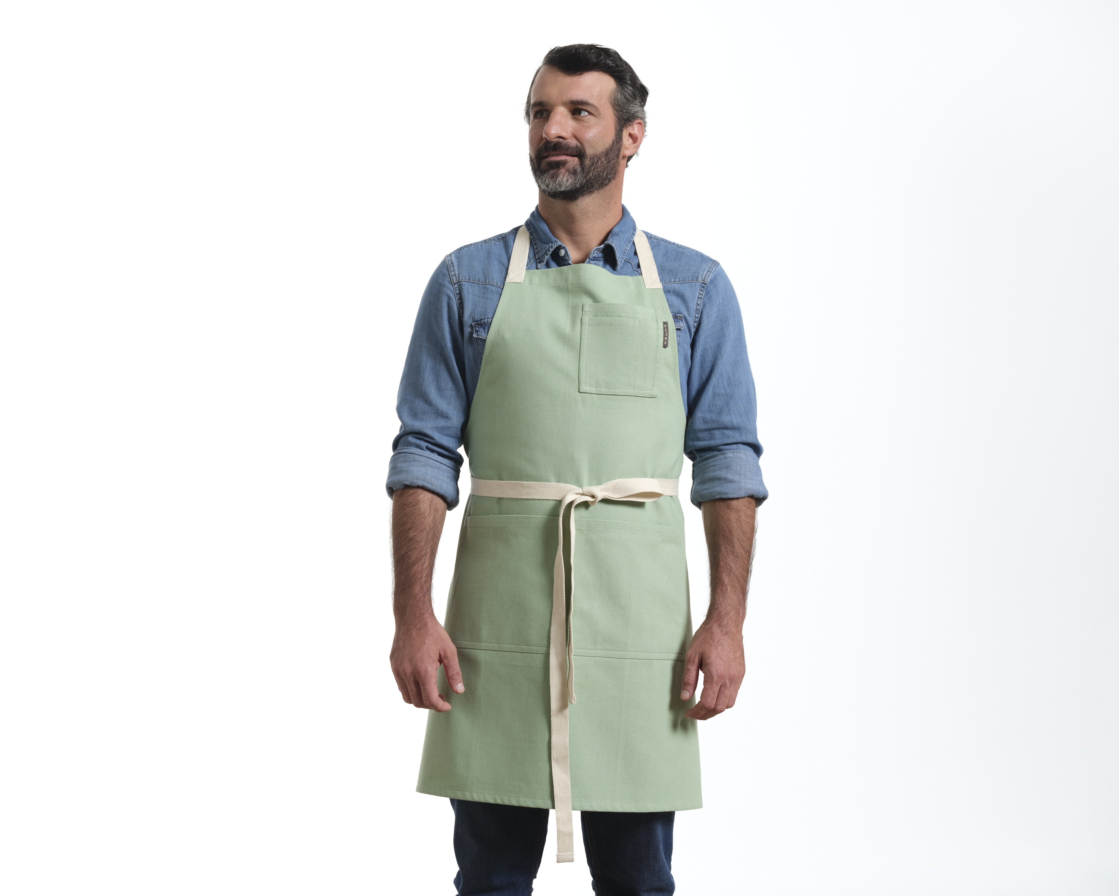 Bib Apron with Pockets, Cotton Apron for Women and Men