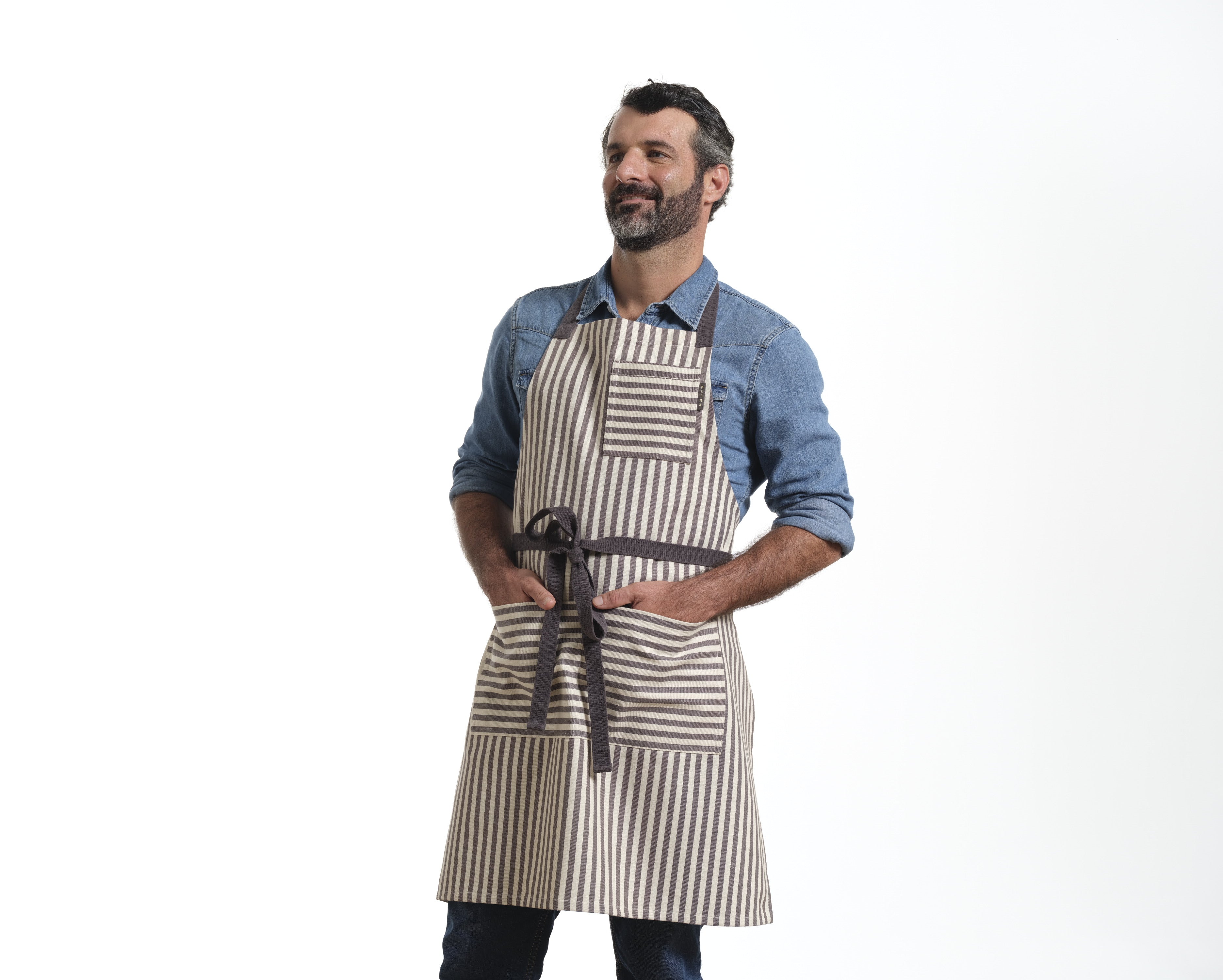 Bib Apron with Pockets, Cotton Apron for Women and Men