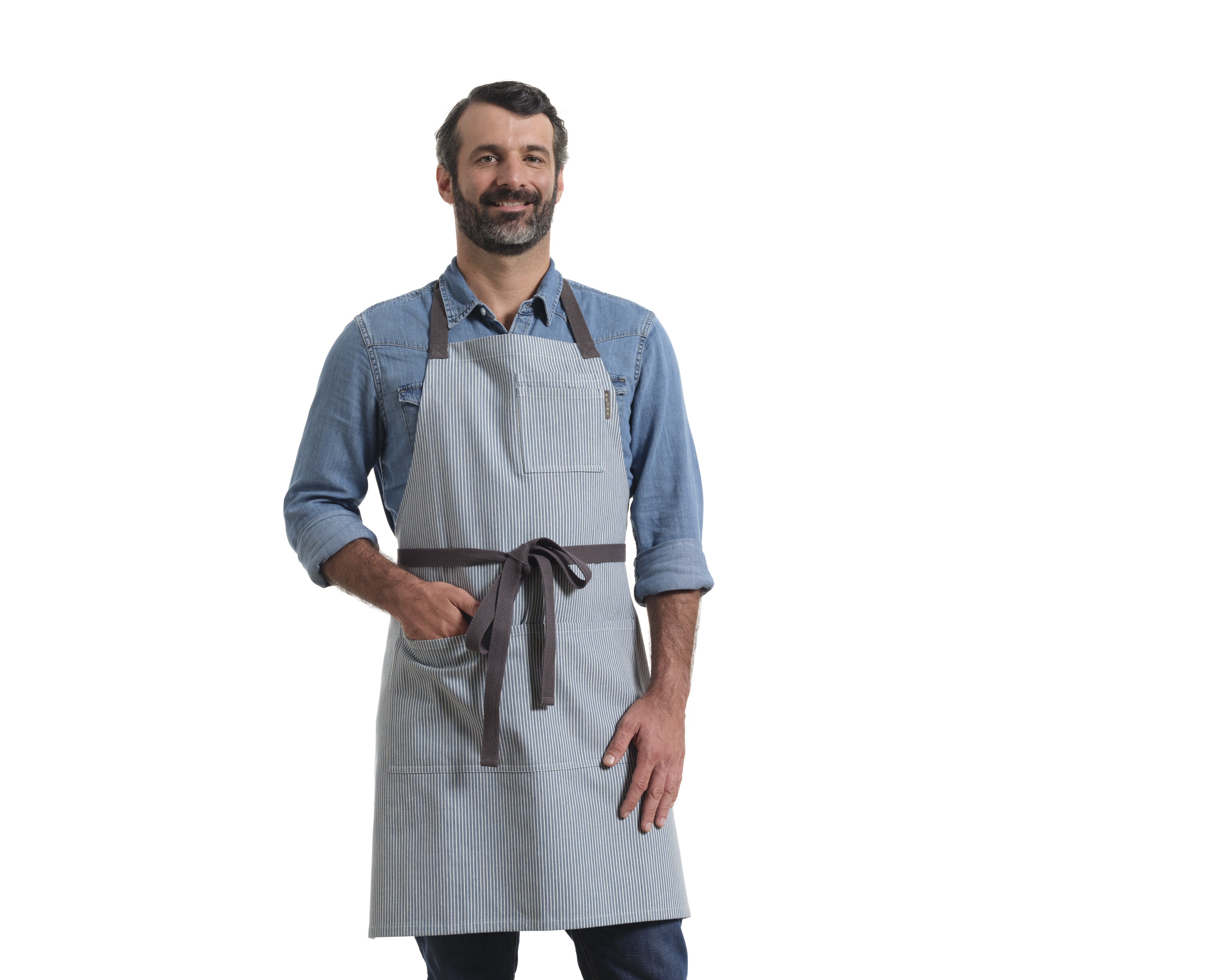 Bib Apron with Pockets, Cotton Apron for Women and Men