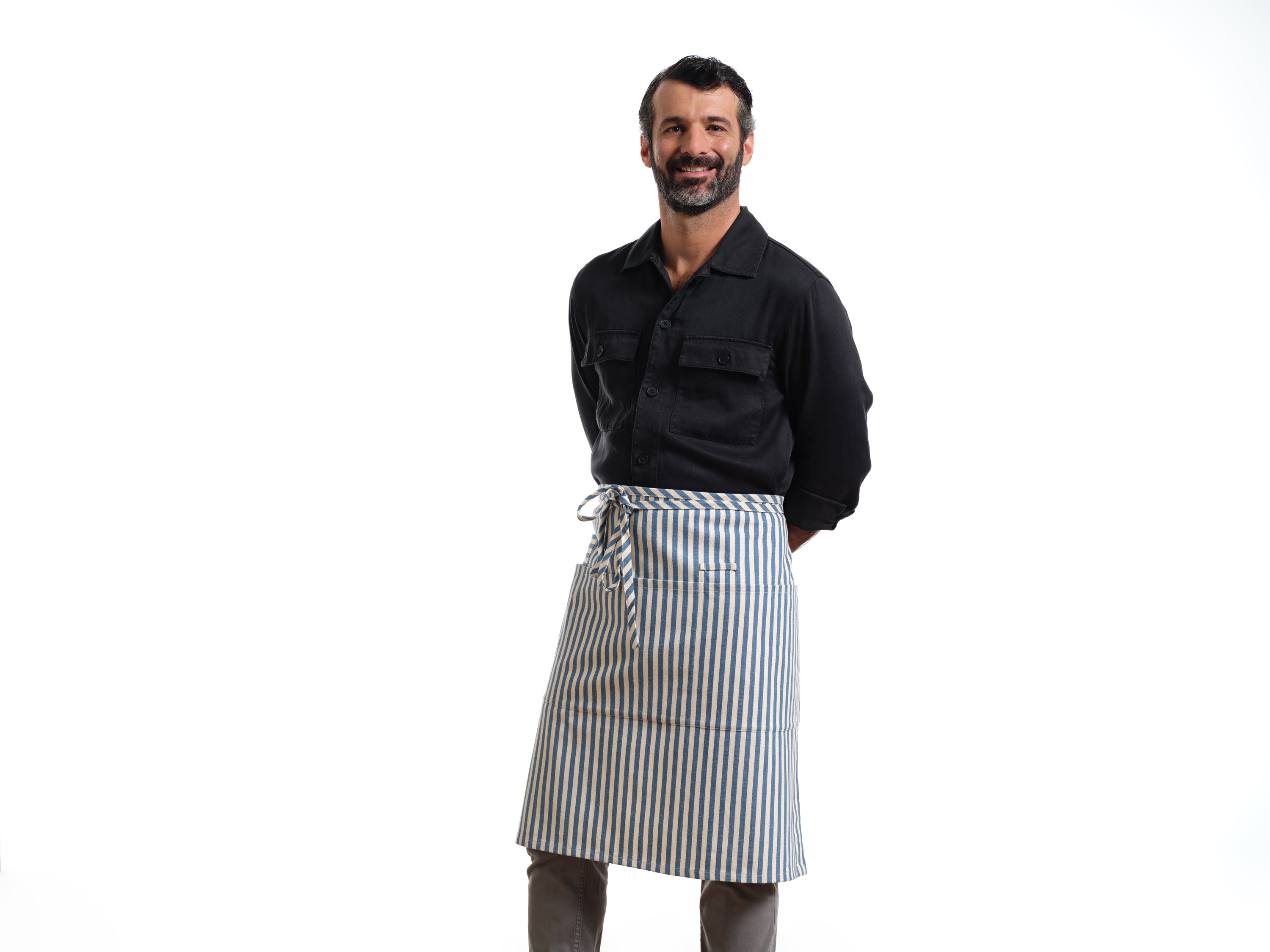 Bistro Apron with Pockets, Cotton Apron for Kitchen & Restaurant