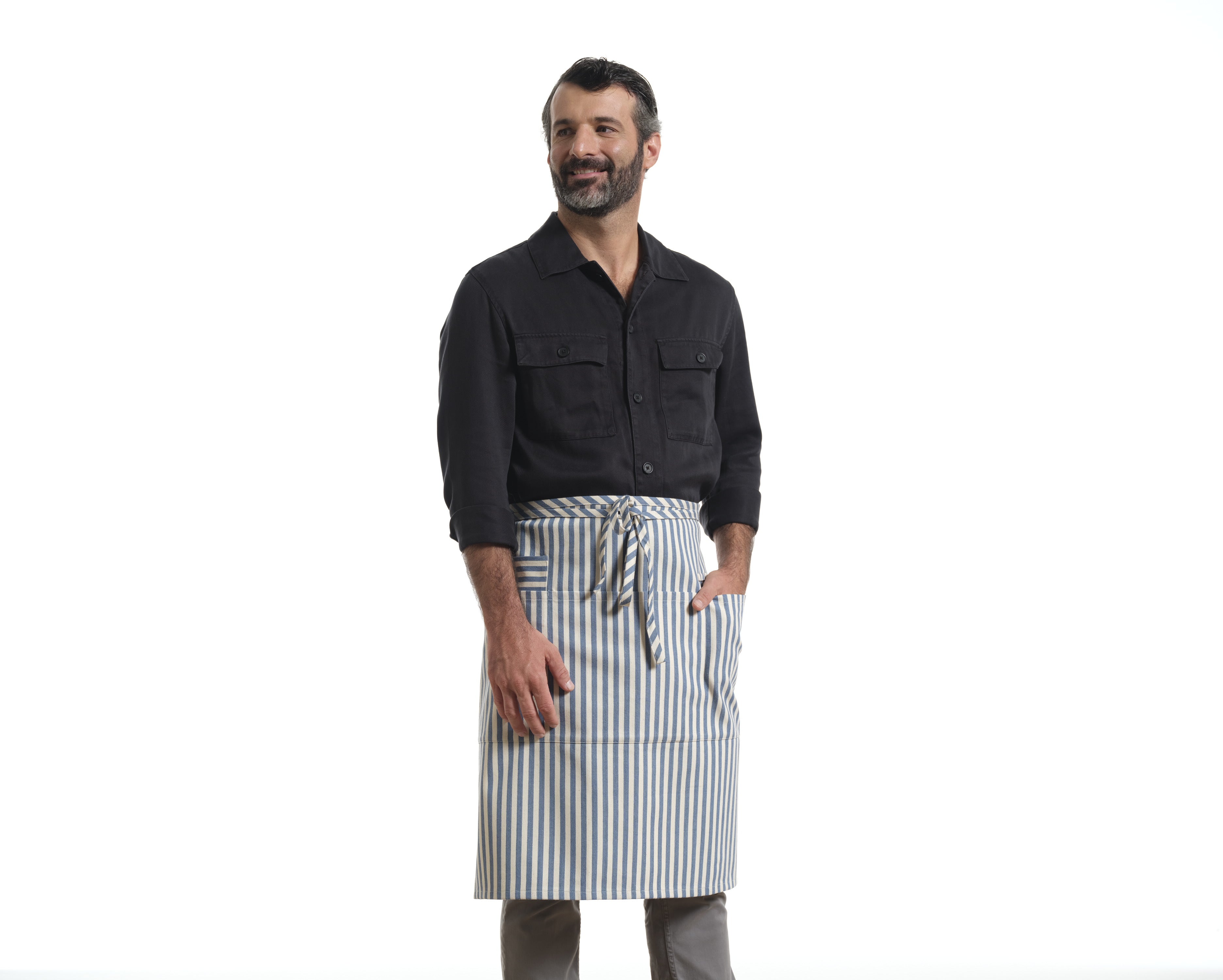 Bistro Apron with Pockets, Cotton Apron for Kitchen & Restaurant