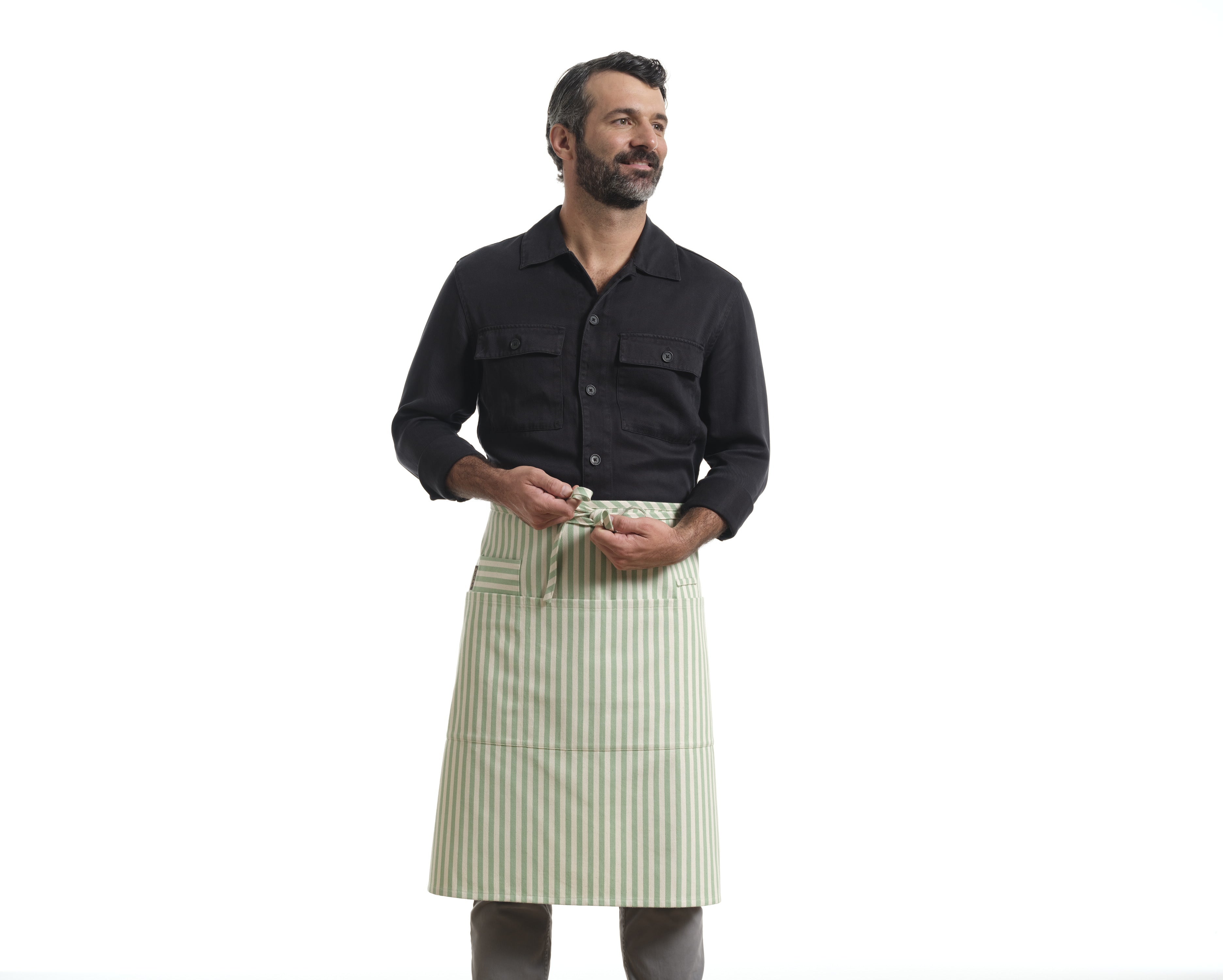 Bistro Apron with Pockets, Cotton Apron for Kitchen & Restaurant