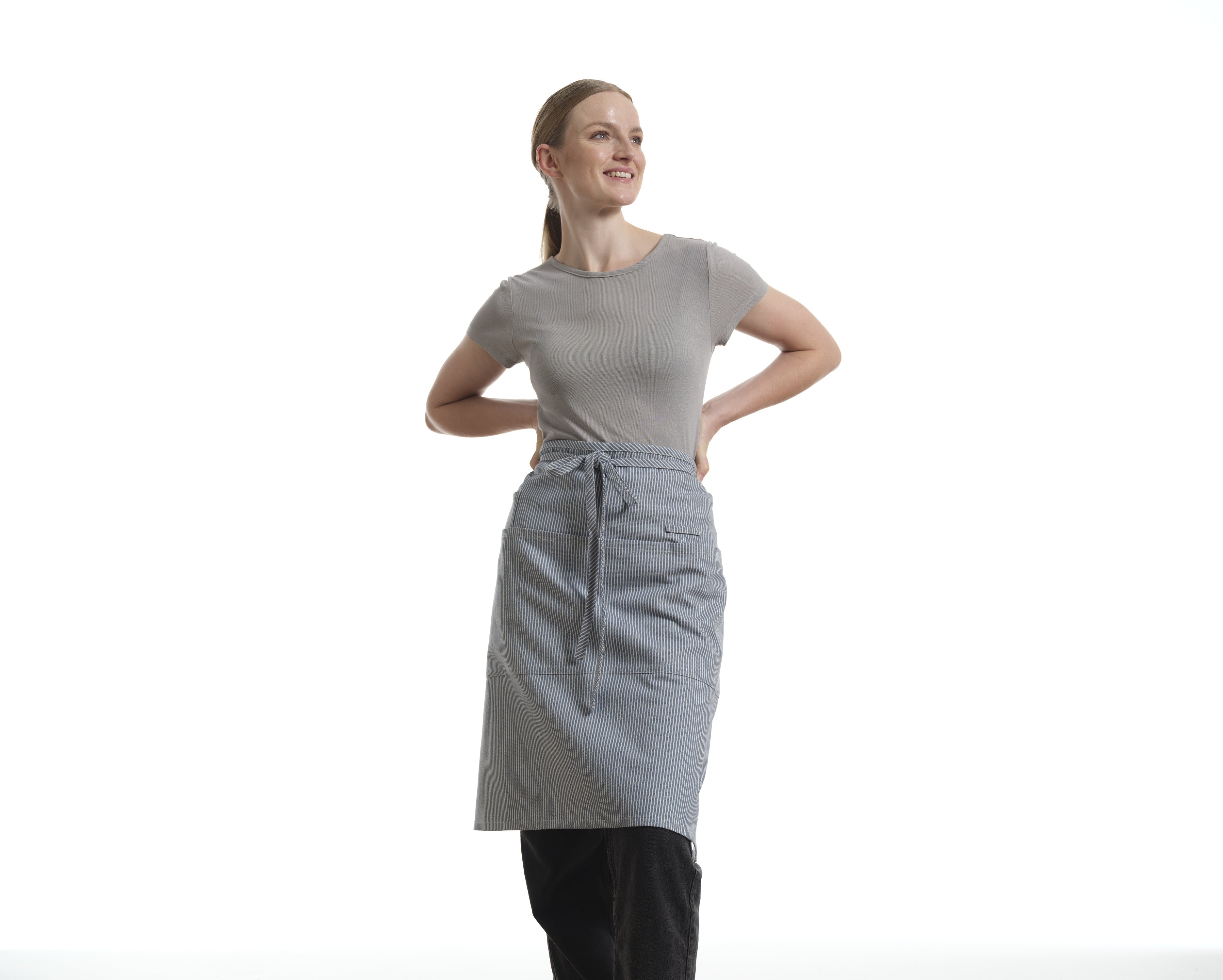 Bistro Apron with Pockets, Cotton Apron for Kitchen & Restaurant