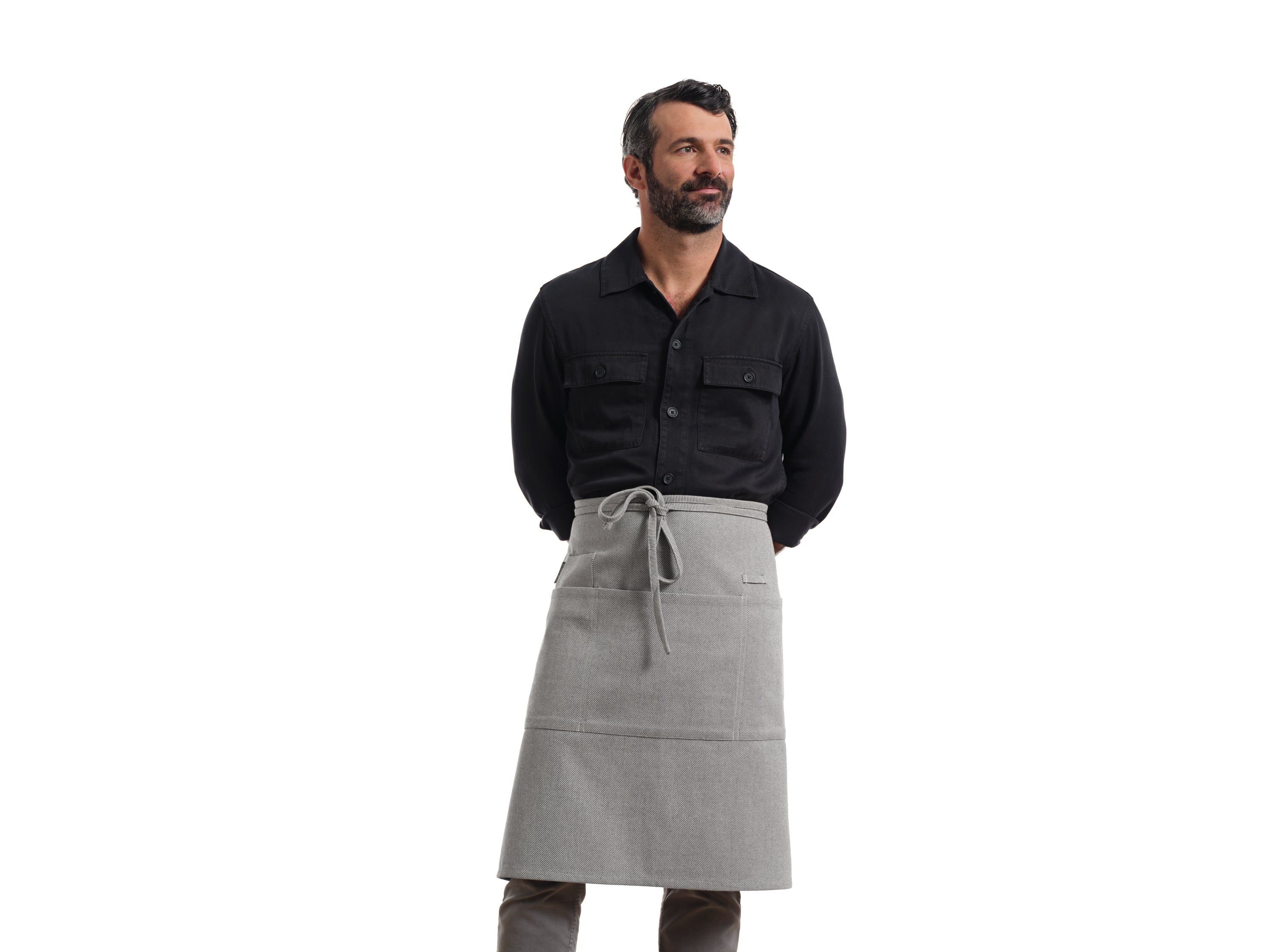 Bistro Apron with Pockets, Cotton Apron for Kitchen & Restaurant