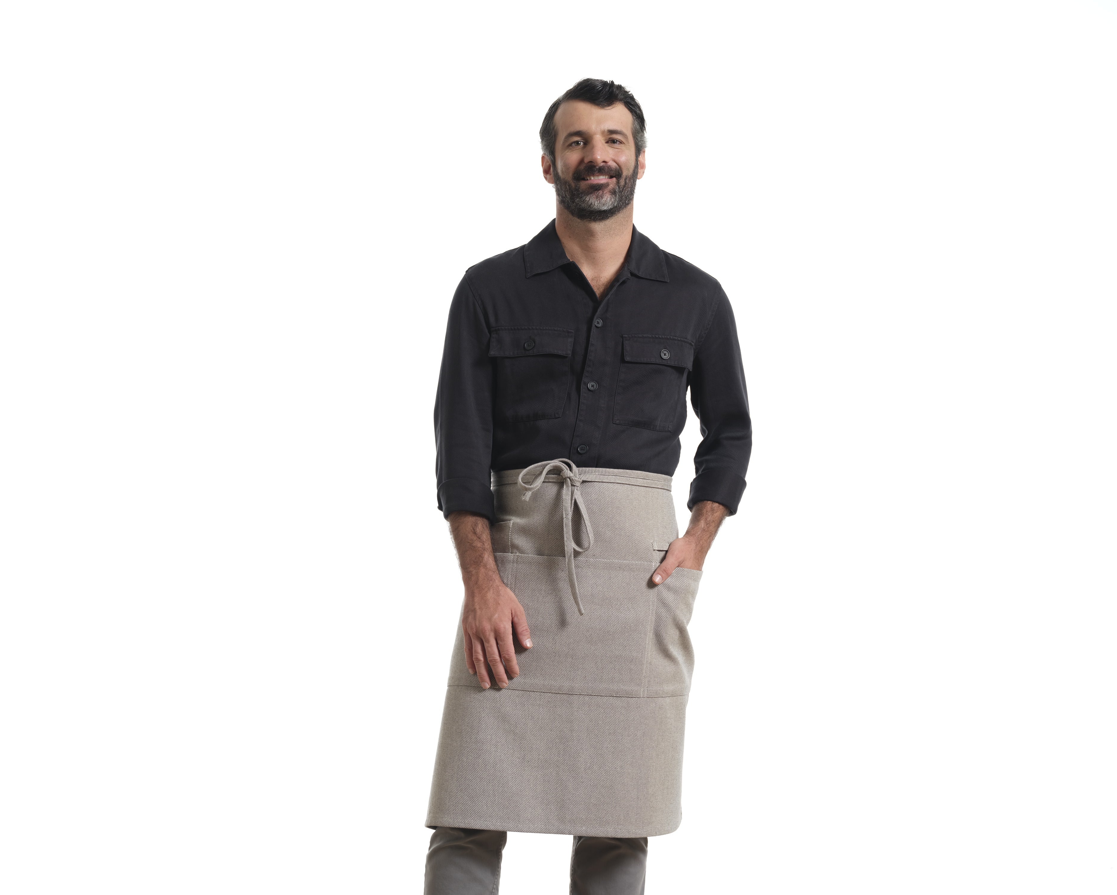 Bistro Apron with Pockets, Cotton Apron for Kitchen & Restaurant