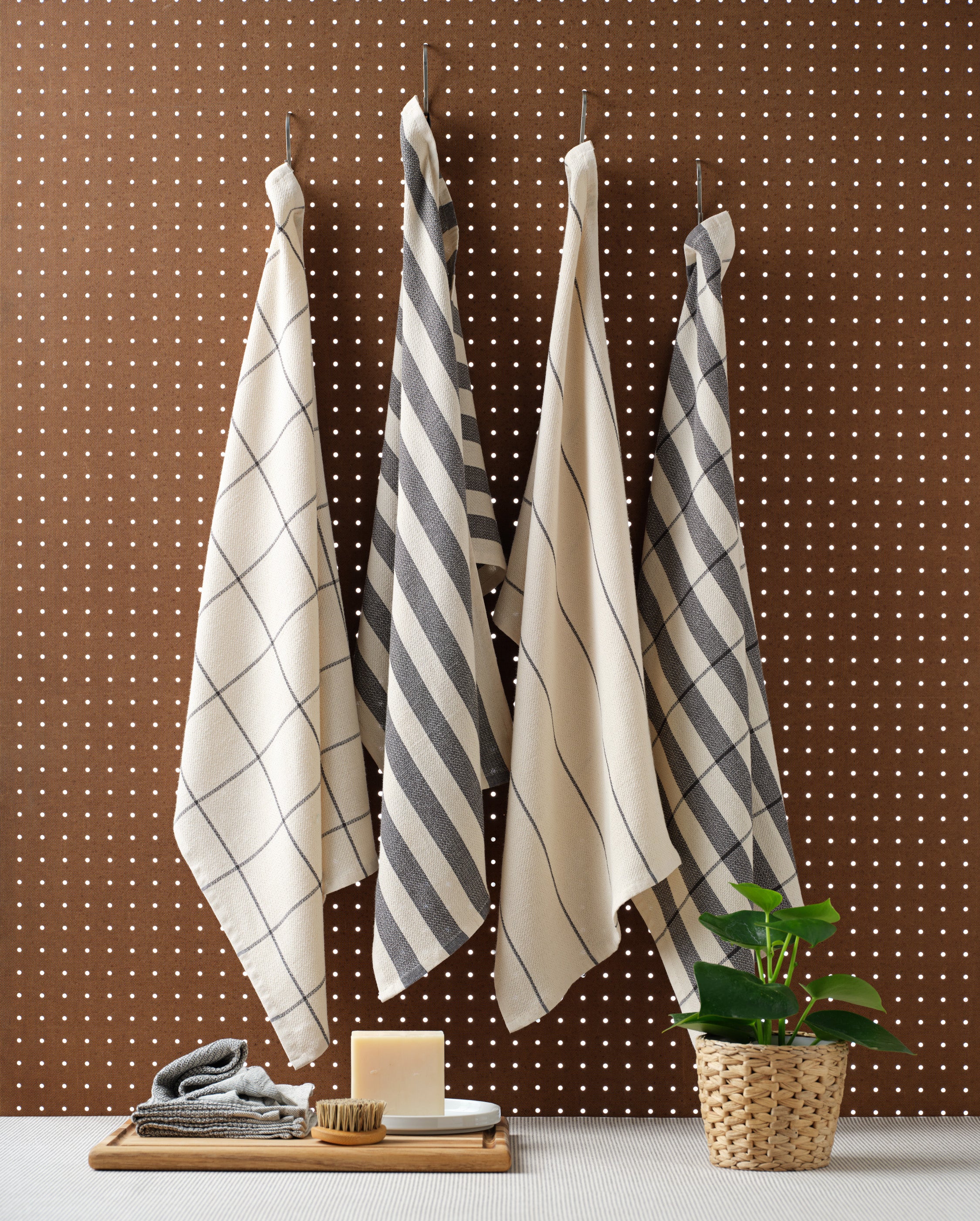 Cotton Kitchen Towels, Set of 4