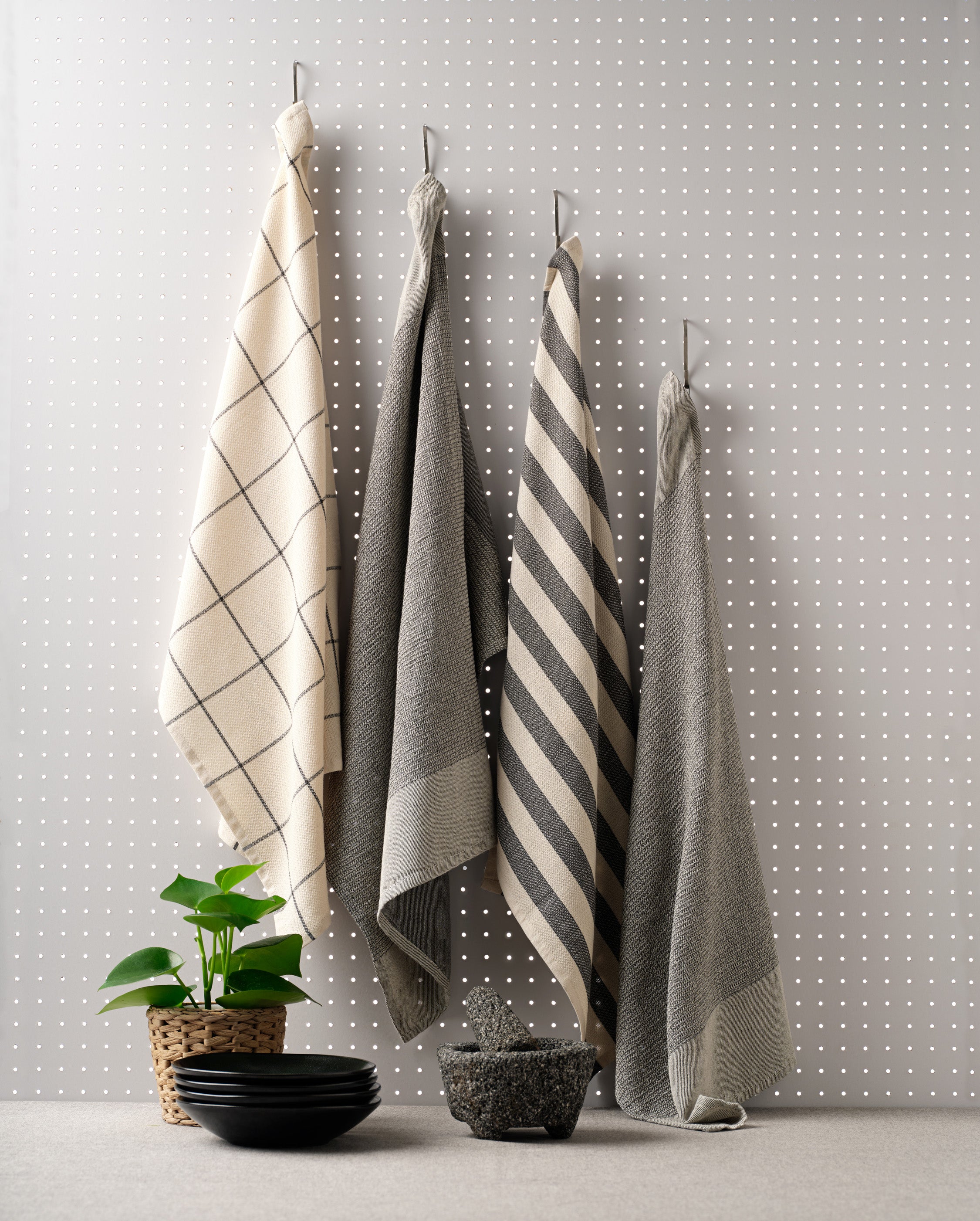 Cotton Kitchen Towels, Set of 4