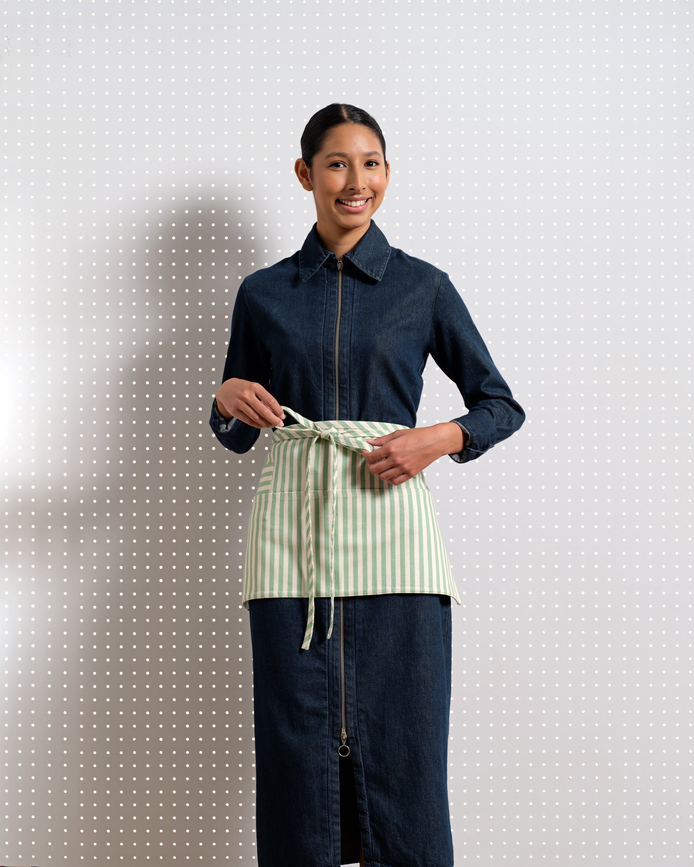 Waist Apron  - Striped Twill